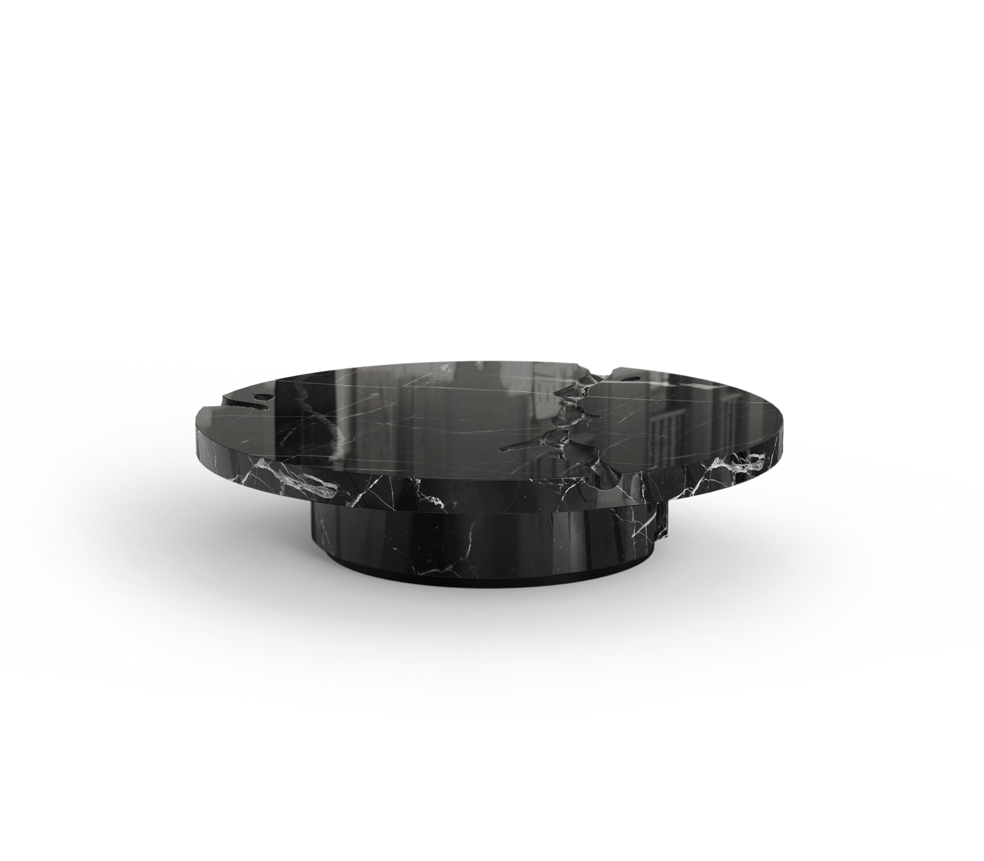 Conjunto 3 Peças Mesa de Centro Dominion Nero Marquina