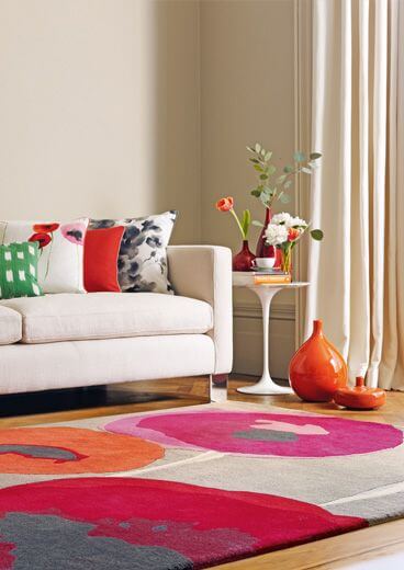 Tapete Sanderson Poppies Vermelho | Tamanho: 170 × 240 cm
