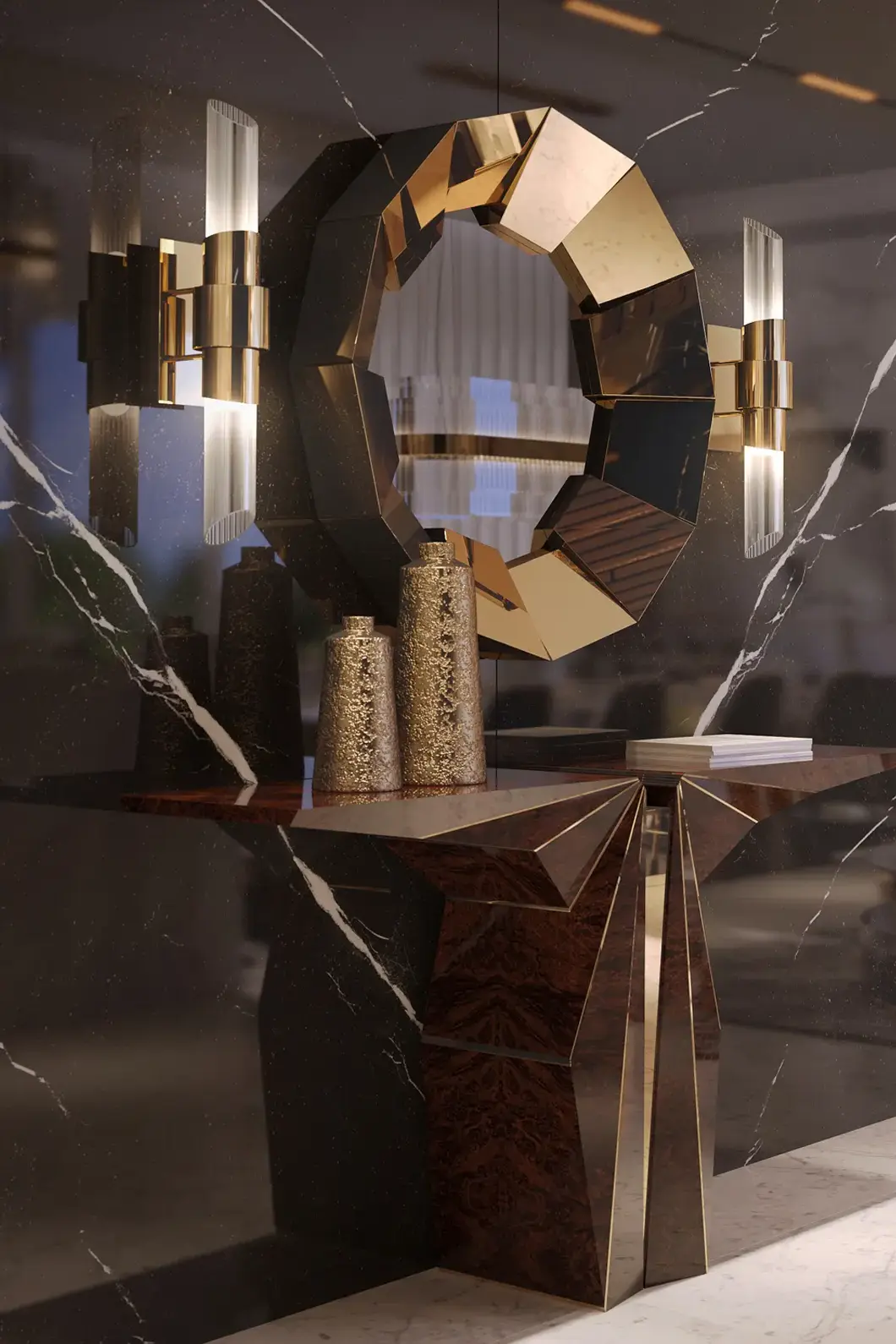 Espelho dourado Radiance