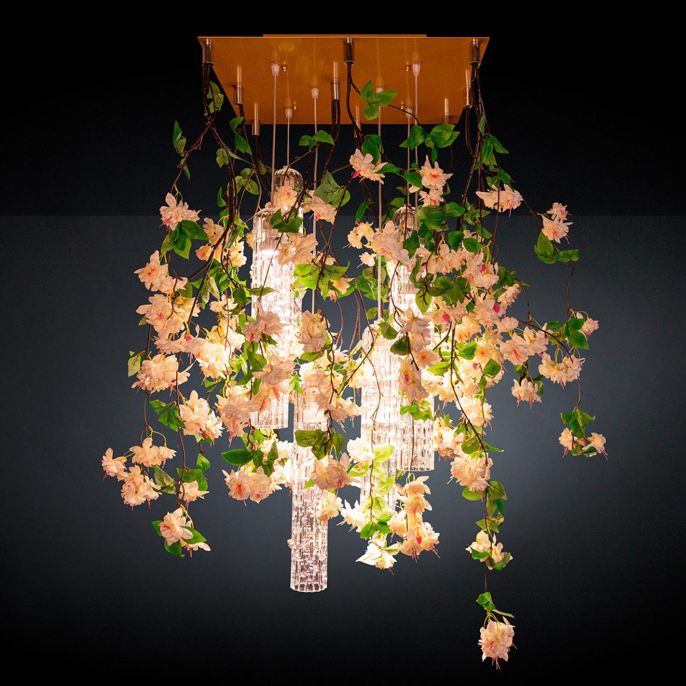 Lustre Quadrado White Cascade