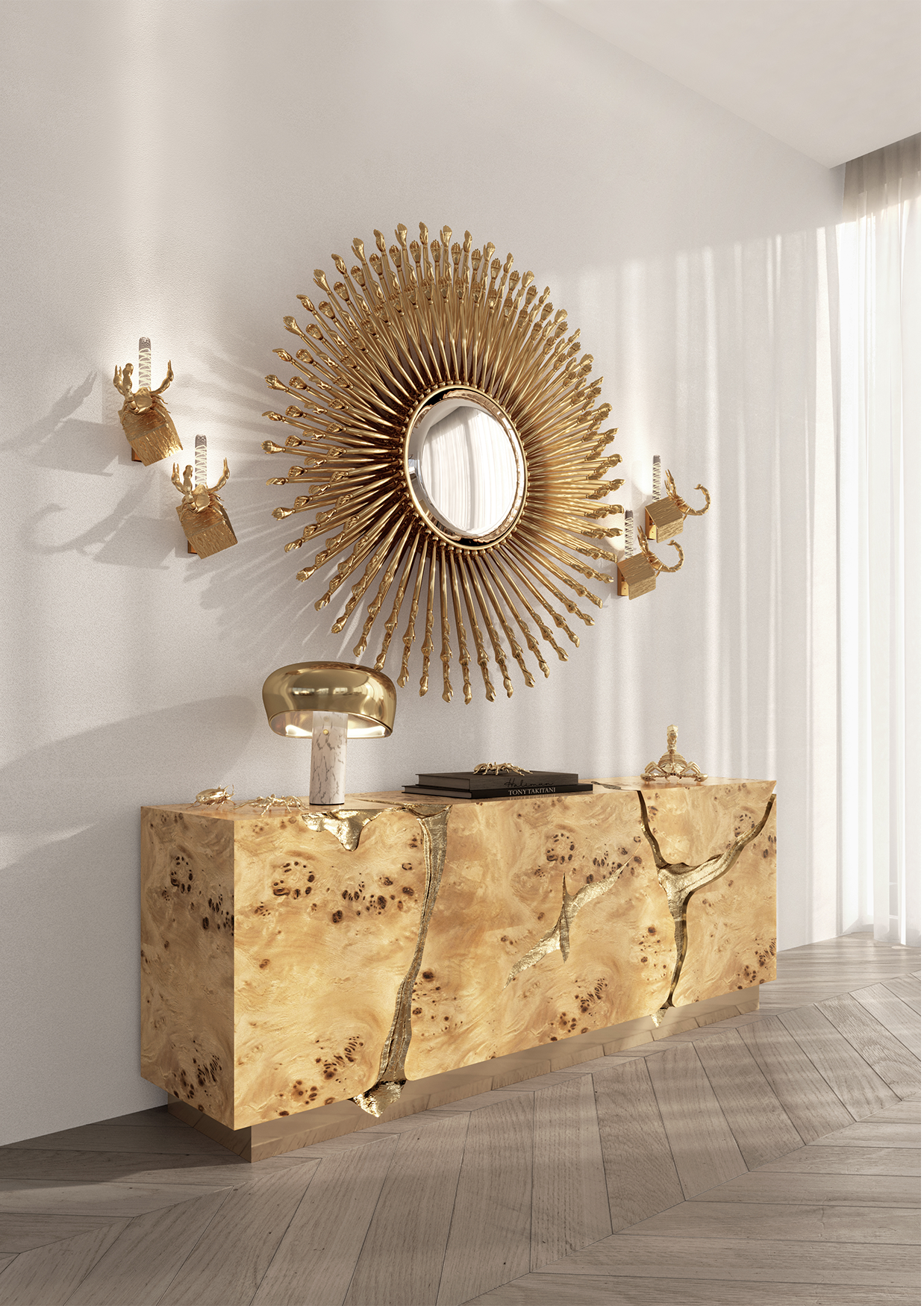 Aparador Fissure choupo