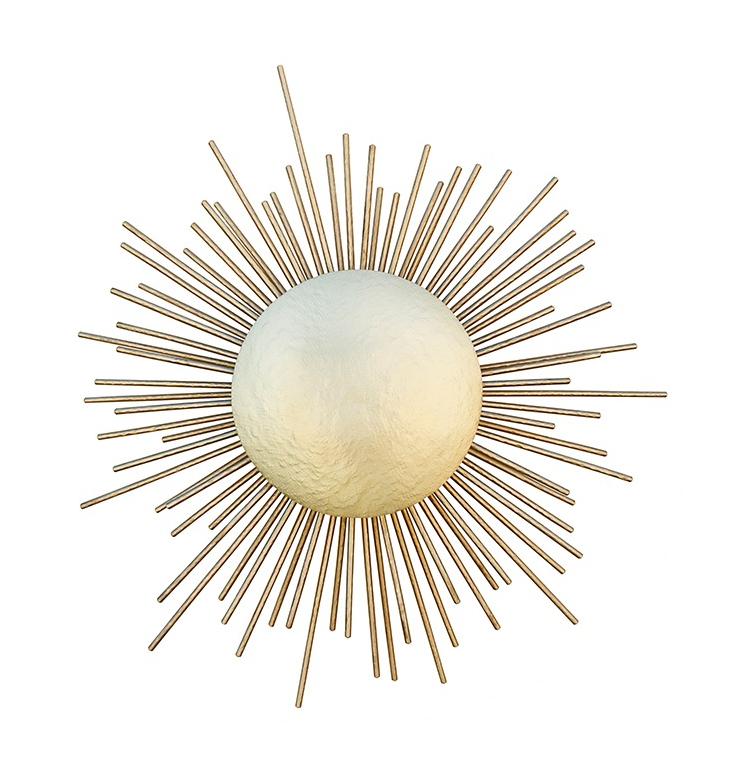 Candeeiro de parede radiante latão