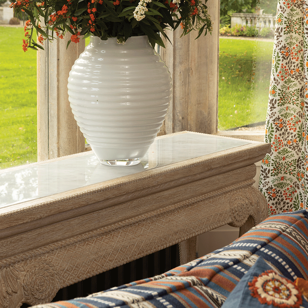 Mini Consola York Venetian White Oak