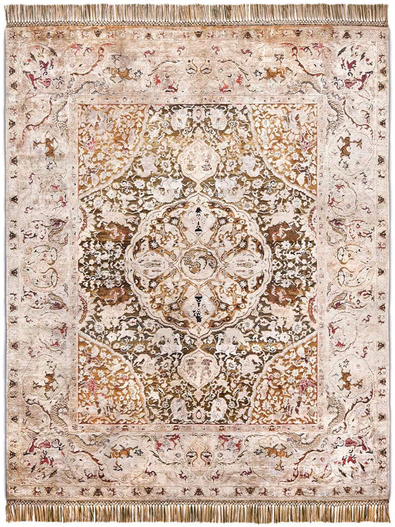 Tapete Gold Luxury Feito à Mão | Tamanho: 170 × 240 cm