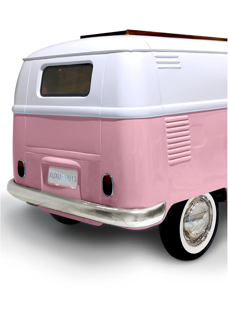 Conjunto de quarto caravana do viajante rosa