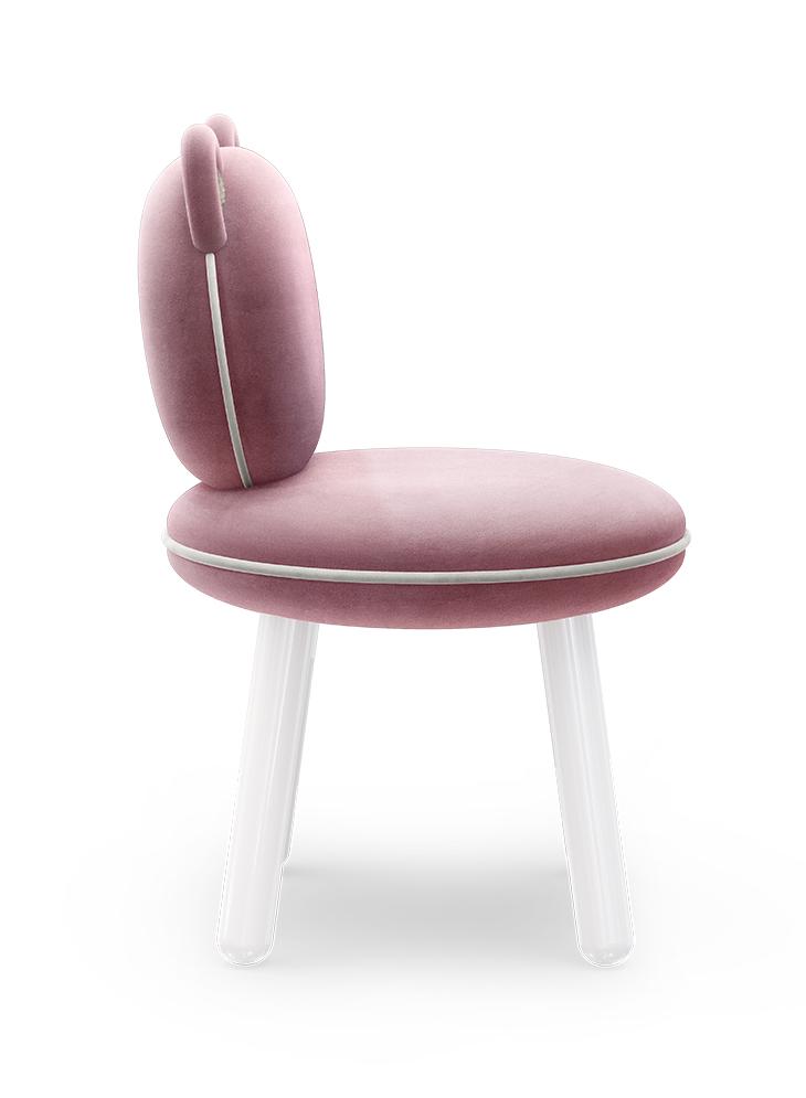 Cadeira infantil Fluffy Bear rosa