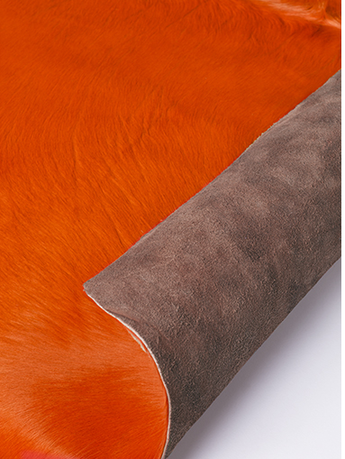 Pele de vaca natural laranja | Tamanho: 200 × 240 cm
