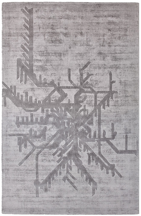 Tapete de Viscose Indiano Metro de Design