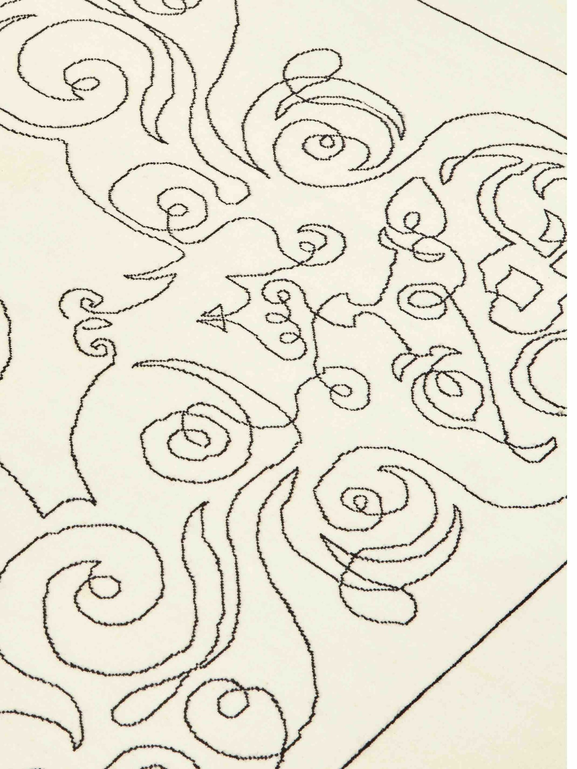 Tapete One-Stroke Tecido à Mão