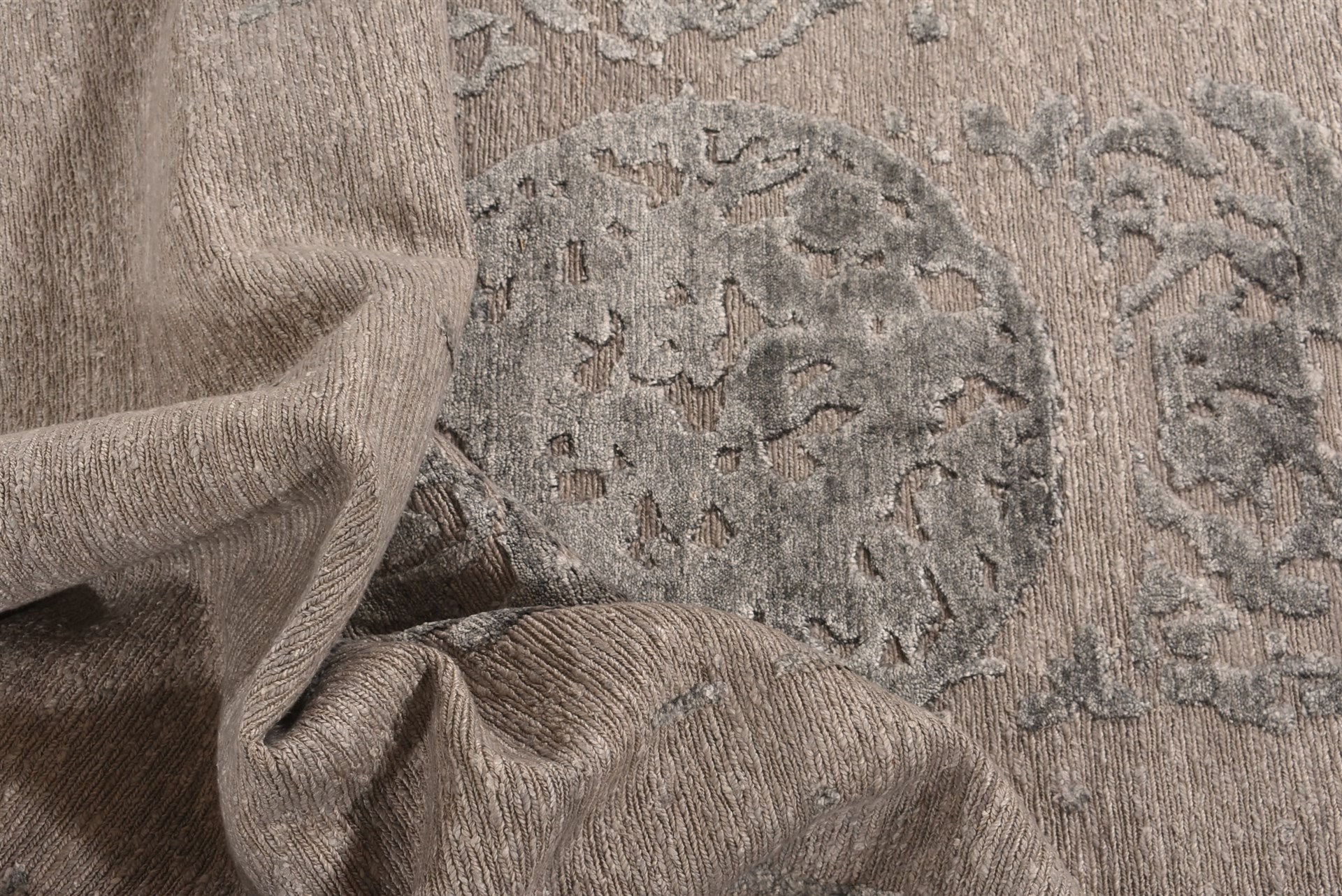 Tapete Feito à Mão Seda de Bambu Indiano