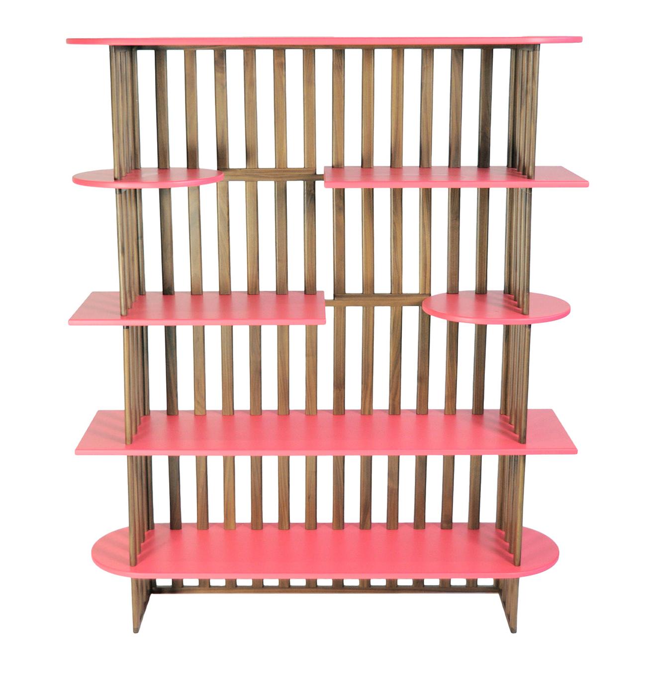 Estante Rosa de Cinco Níveis