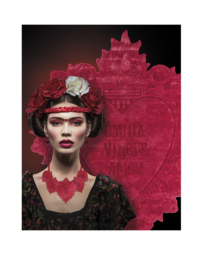 Tapete Devotion Vermelho Tecido à Mão