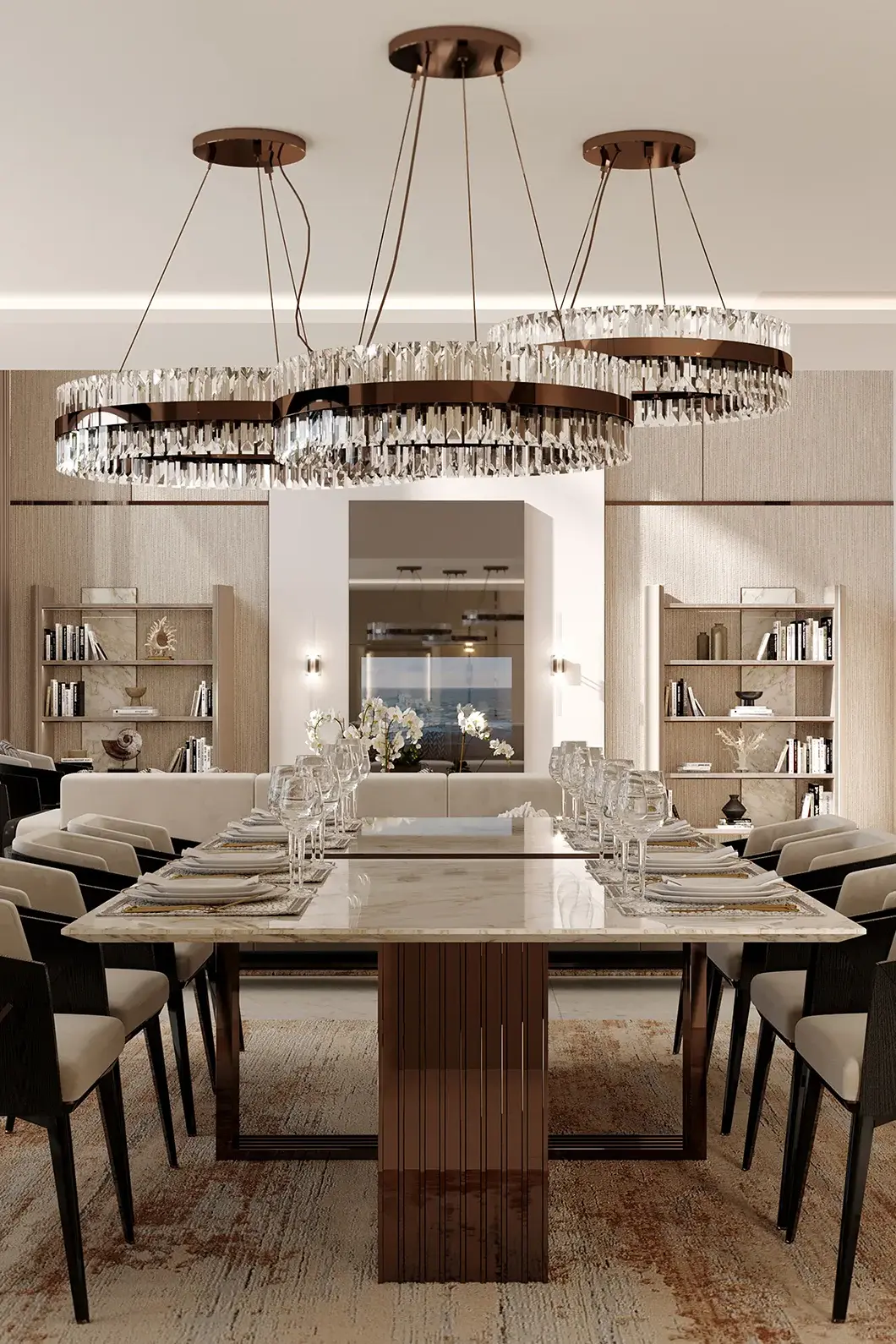 Candeeiro suspenso esbelto Freedom | Dimensões: Ø 100 cm - 1