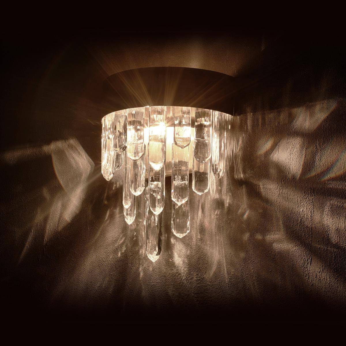 Candeeiro de parede fluxo latão