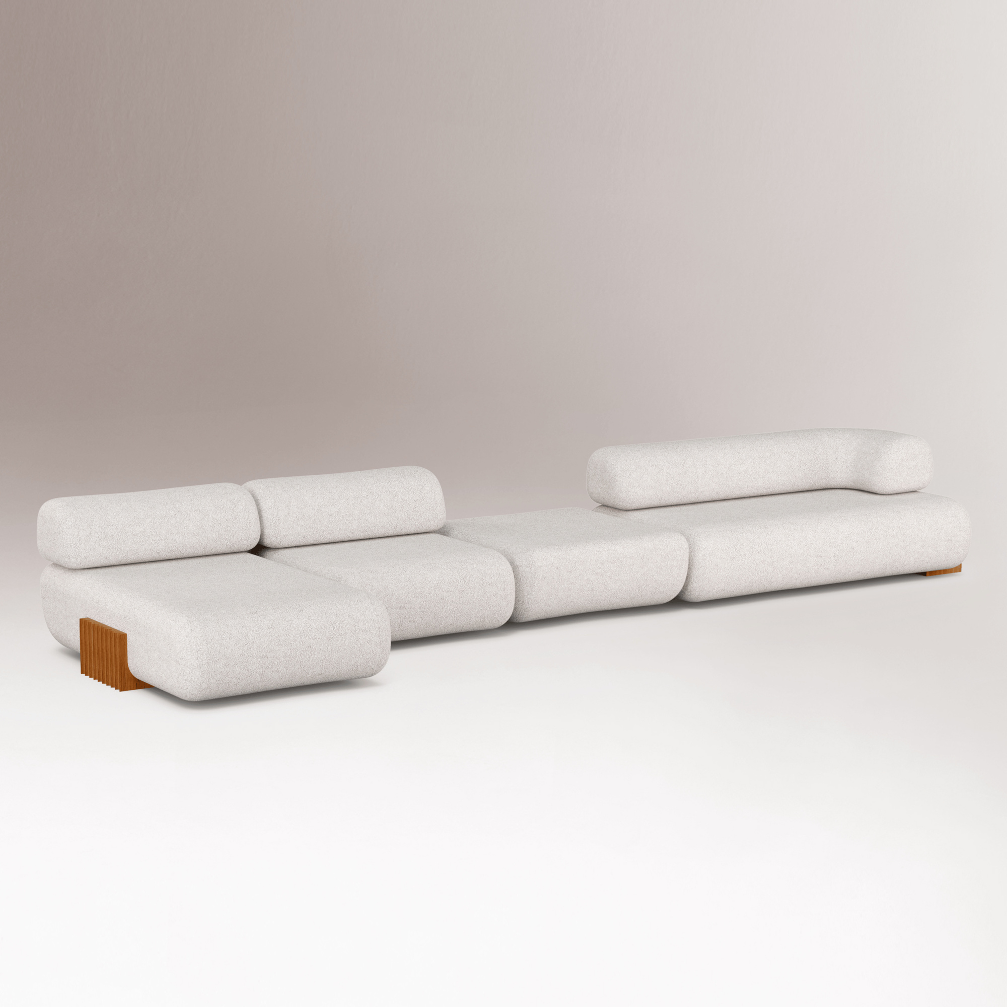 Sofá Modular em Madeira Carmel