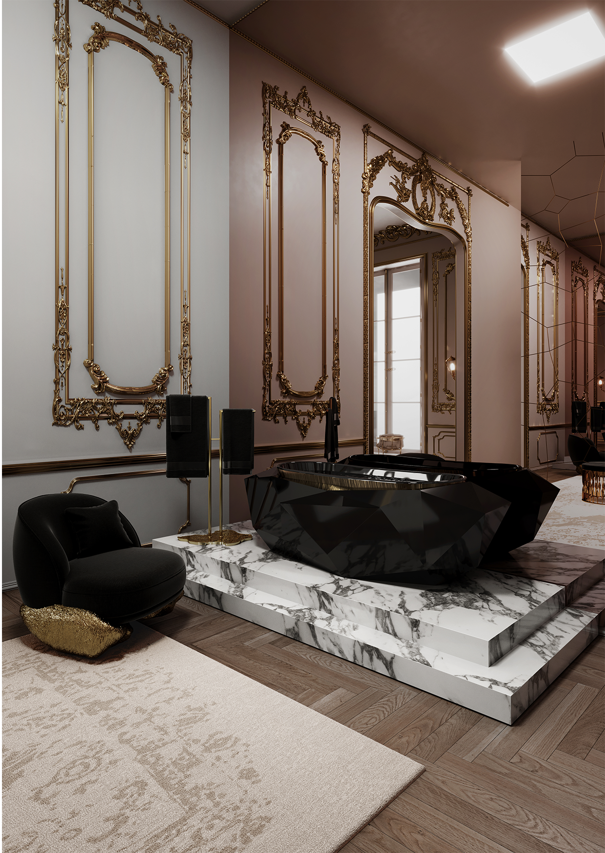 Poltrona Preta Báltica Angora II