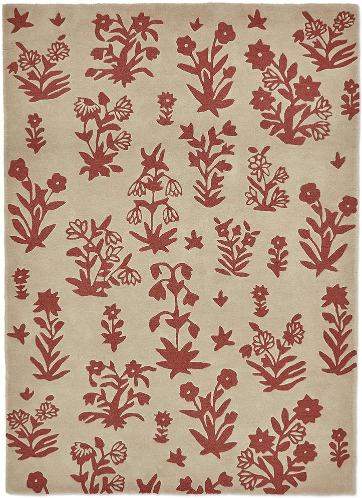 Tapete Woodland Glade Linho/Castanho Ferrugem | Tamanho: 140 × 200 cm