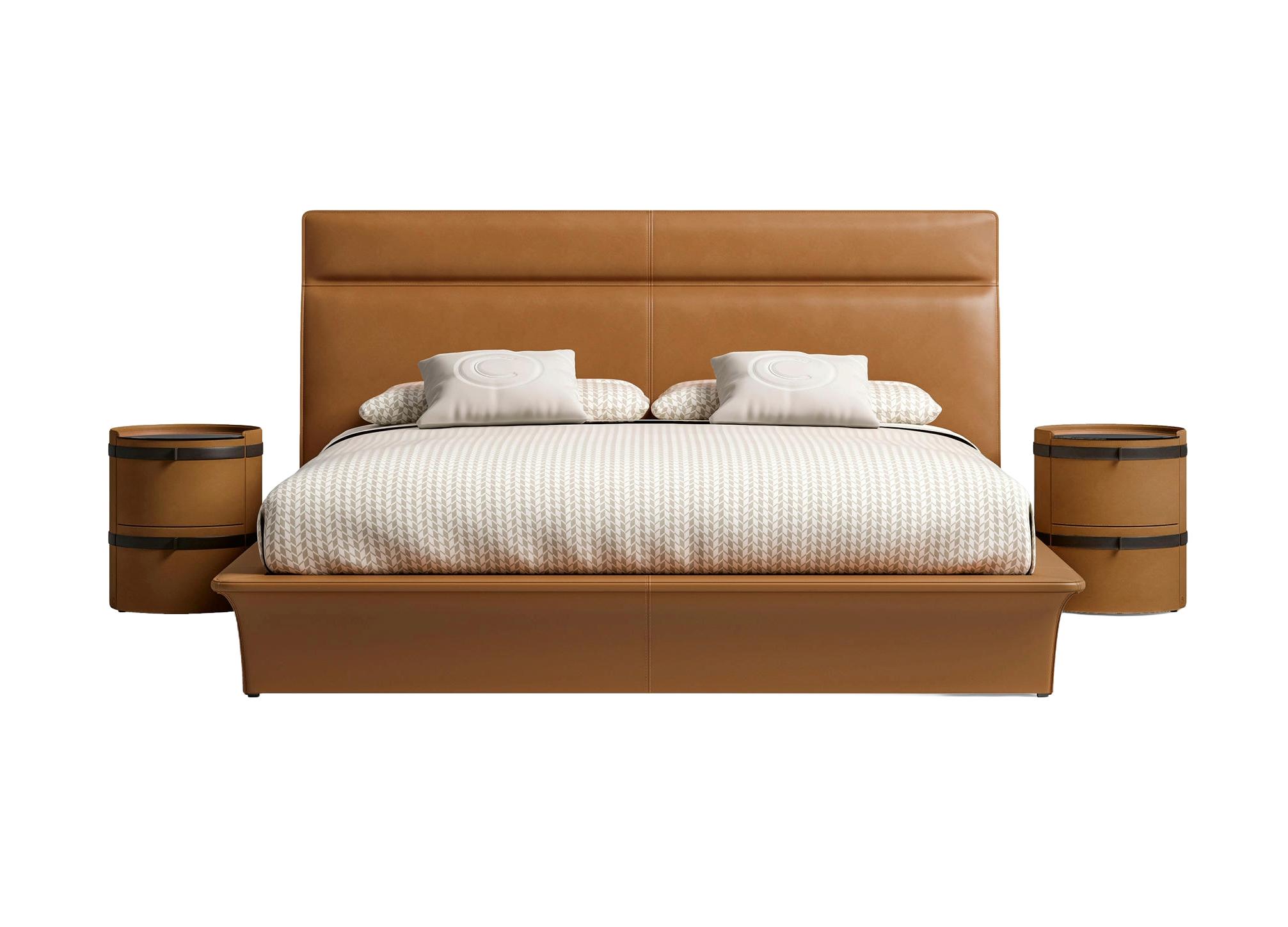 Cama Moderna em Pele com Cabeceira | Tamanho do colchão: 180 × 200 cm