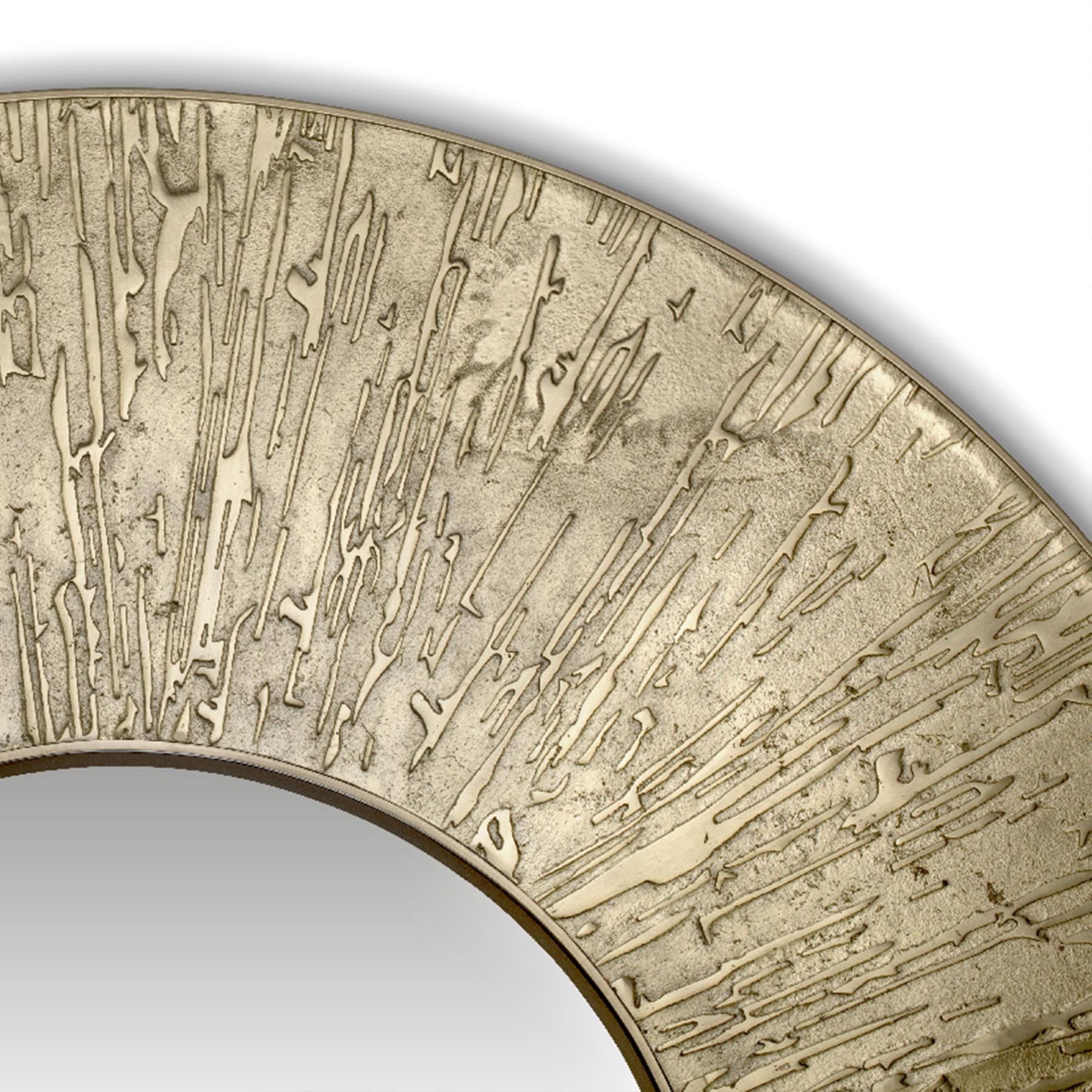 Espelho de destaque redondo em latão