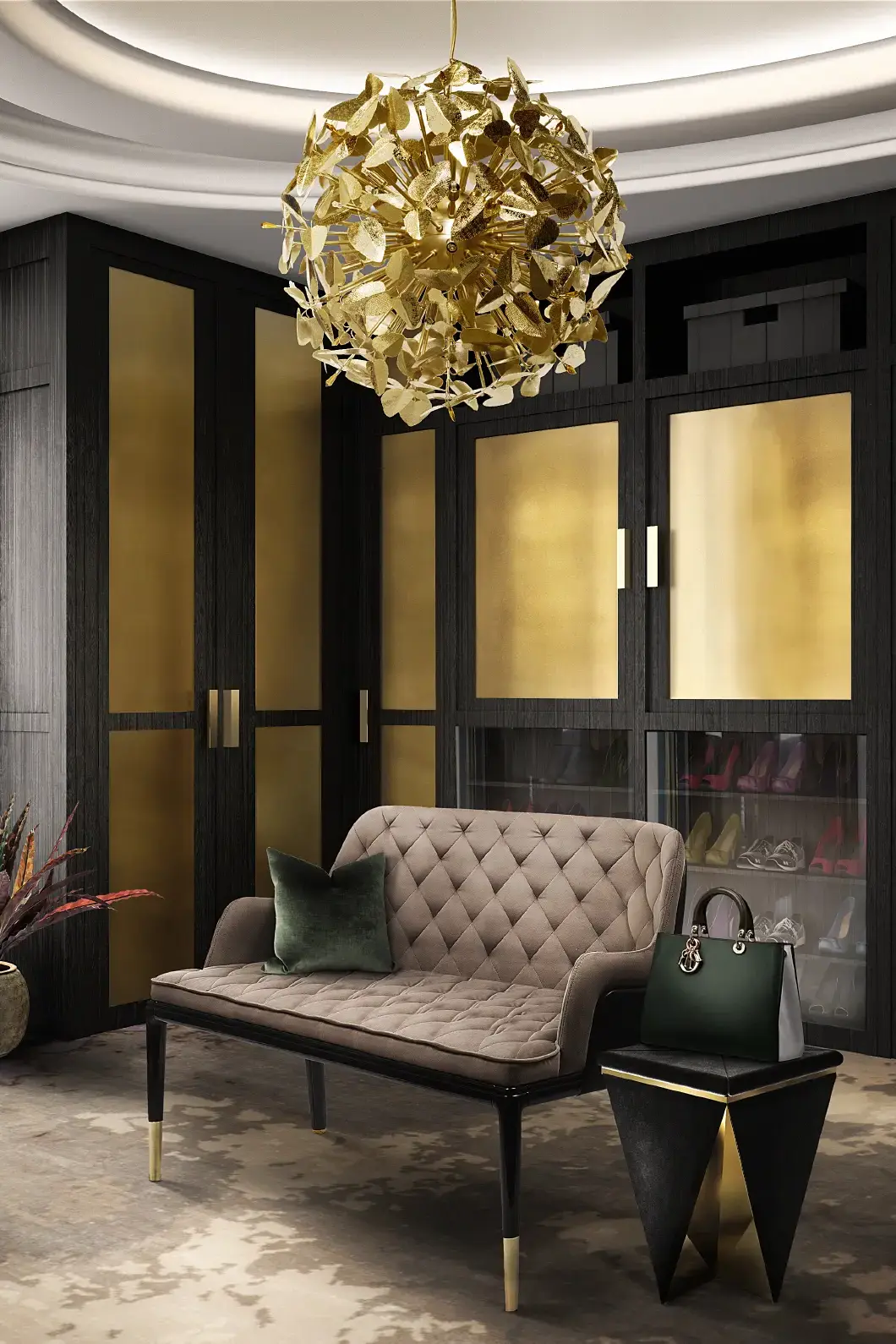 Candeeiro suspenso globo charme real - 2