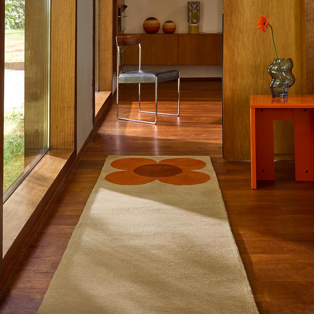 Tapete Flower Placement Pumpkin/Ecru