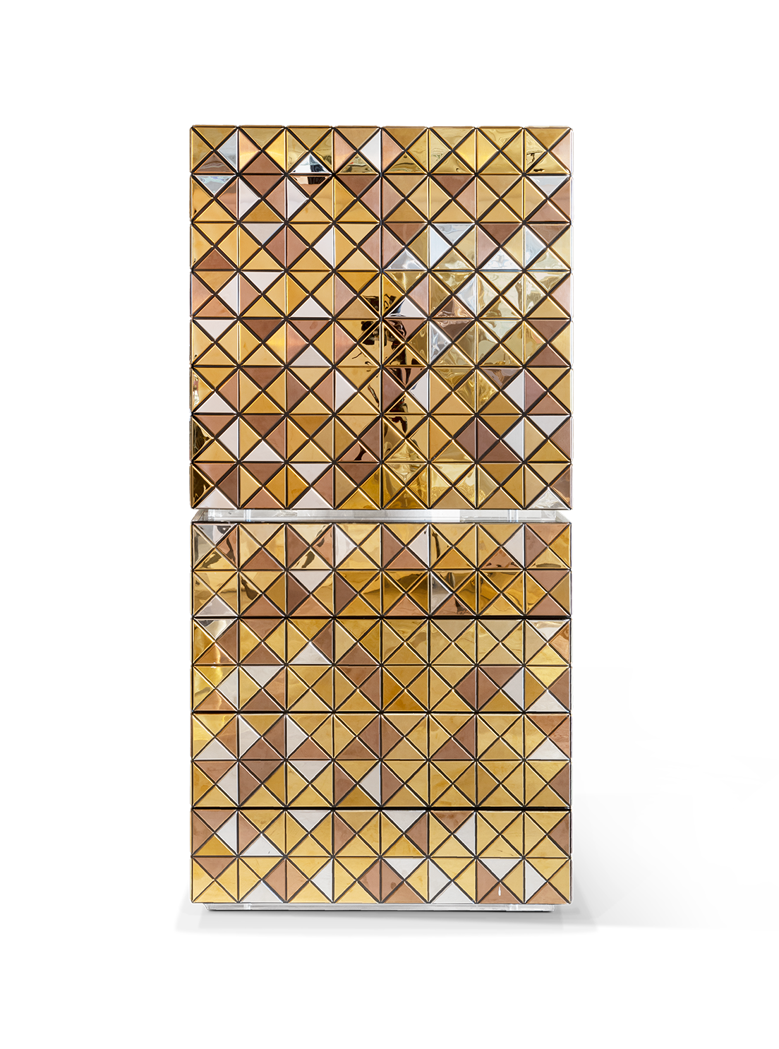 Armário Mosaic II dourado