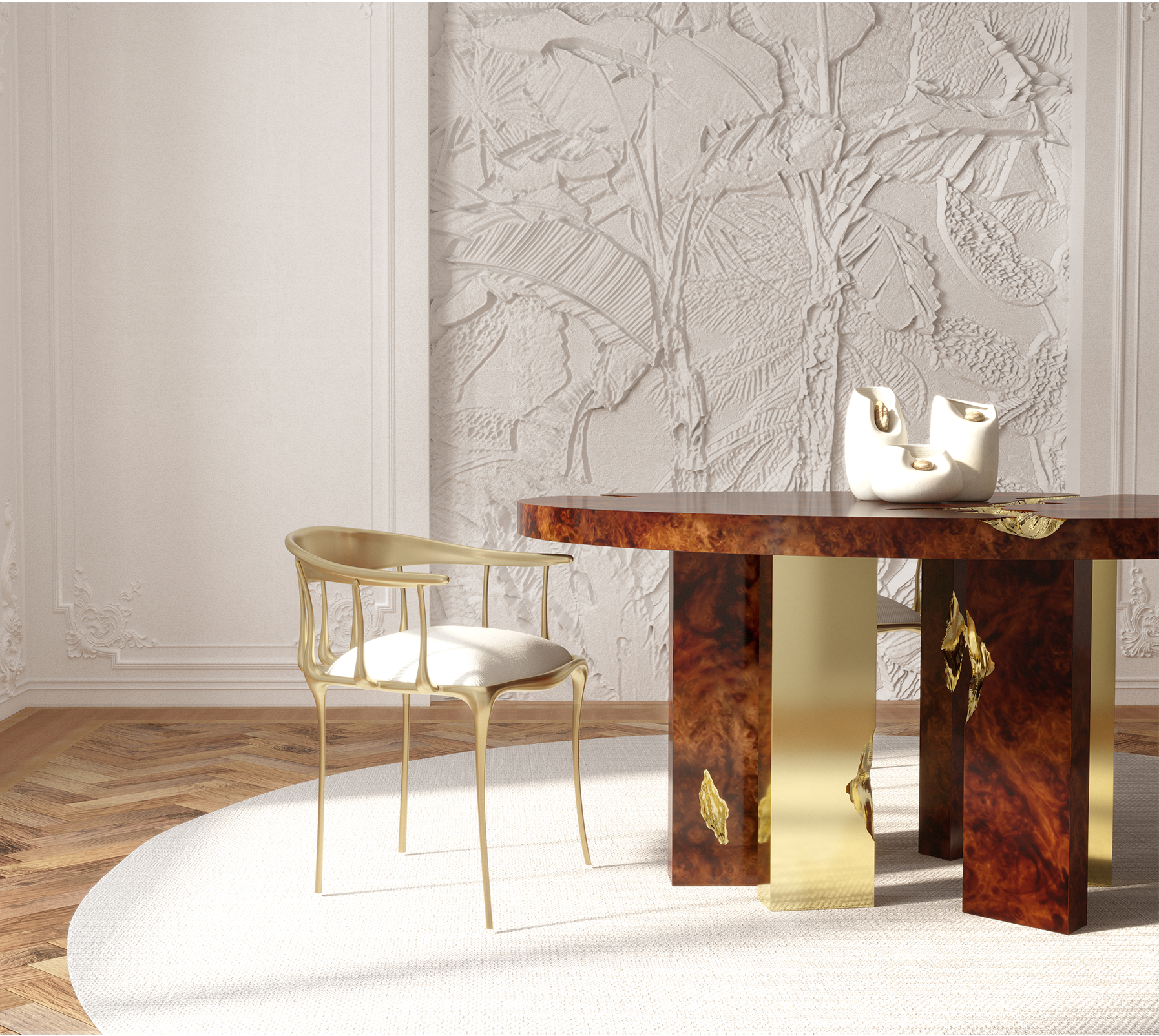 Mesa de Jantar Redonda Dominion