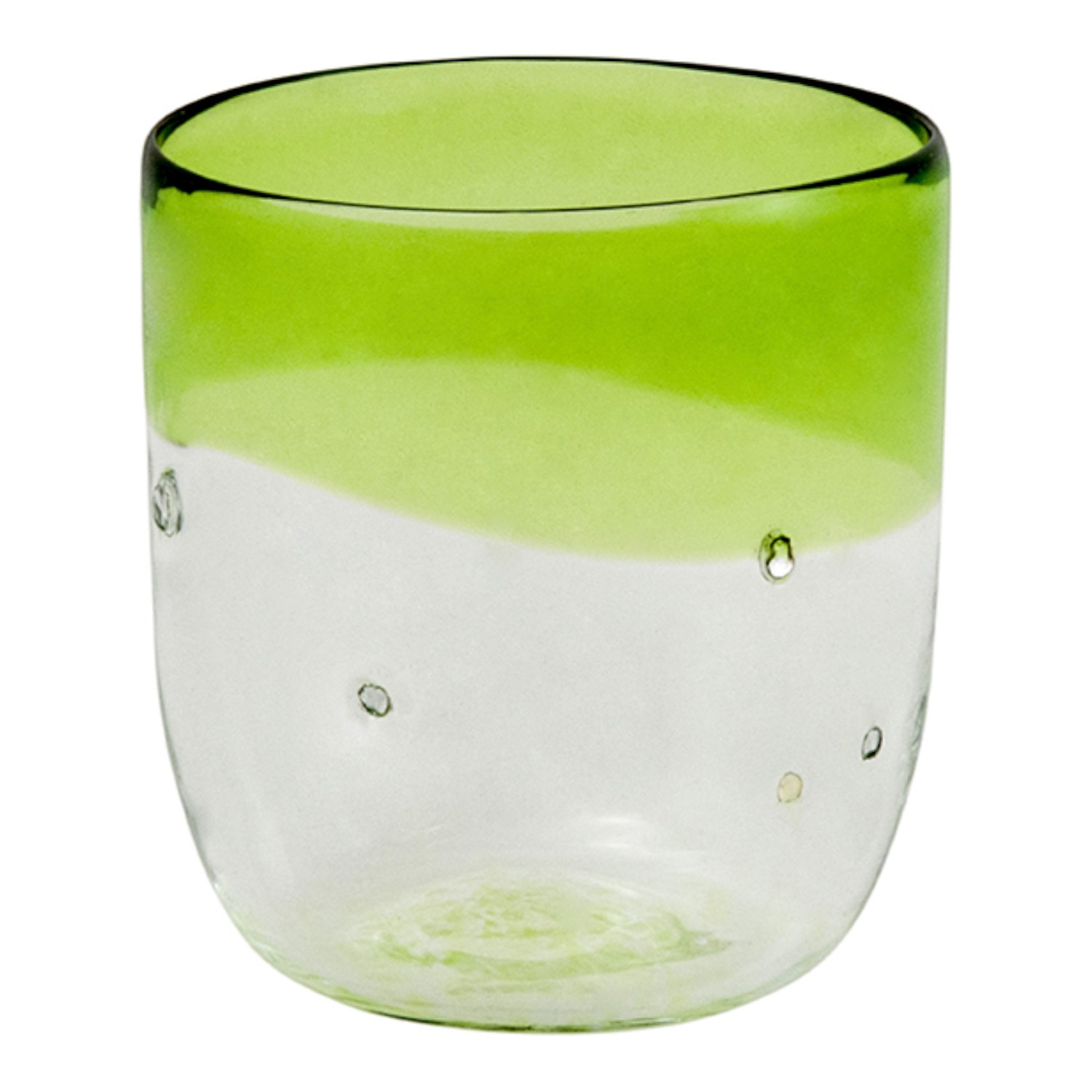 Copo Verde com Motivos Prateados