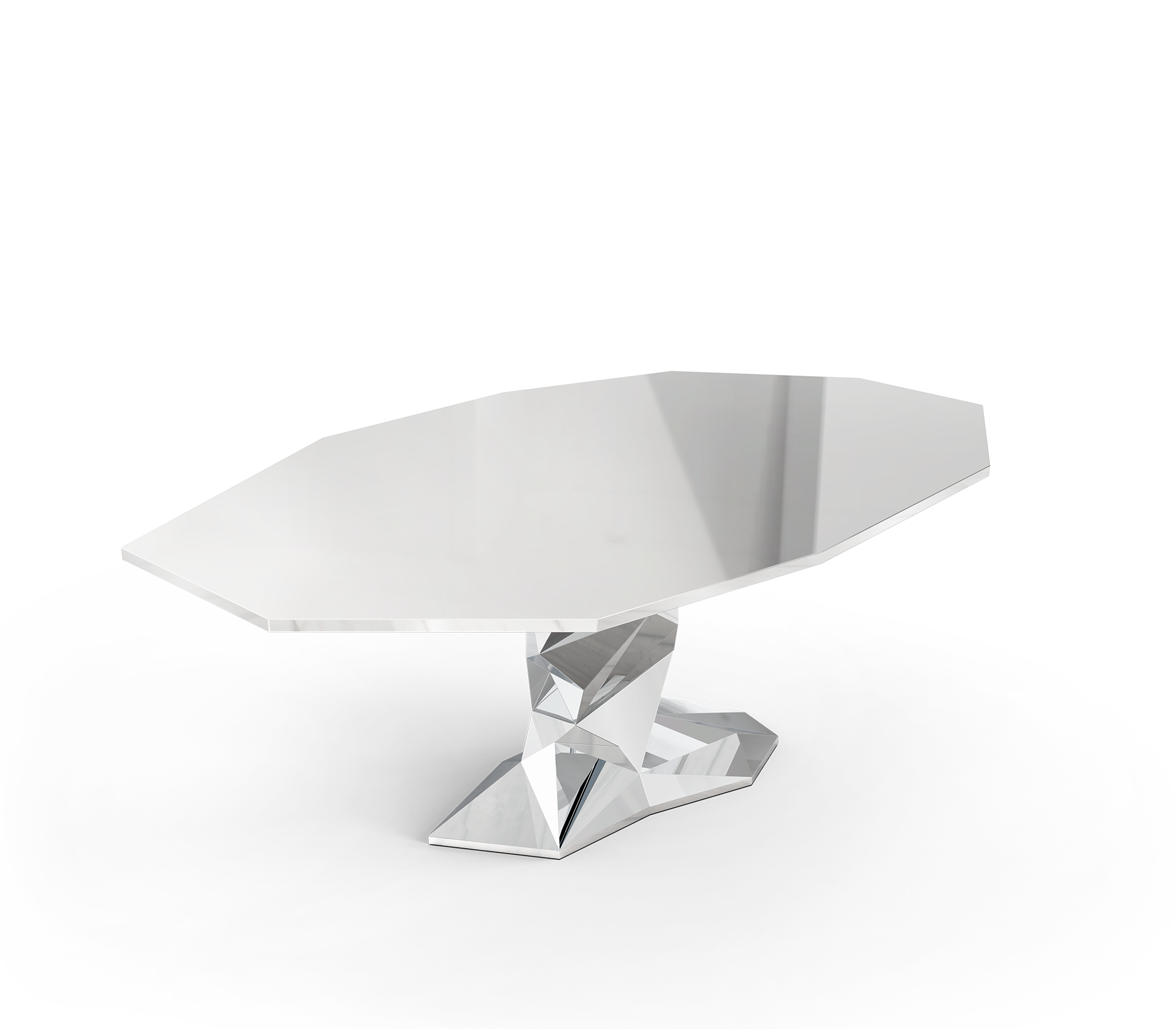 Mesa de Jantar Luxe Prateada Bonsai