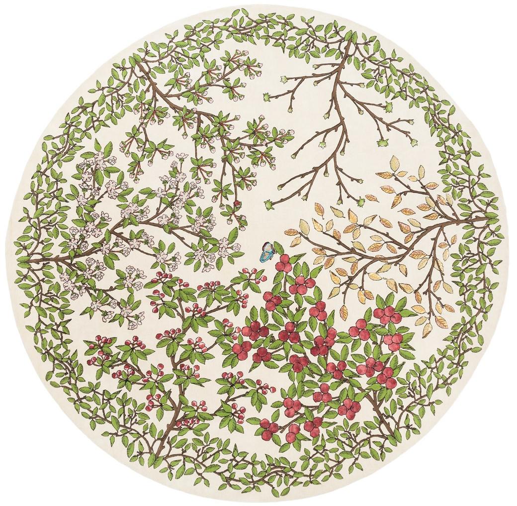 Tapete Transience Redondo Tecido à Mão