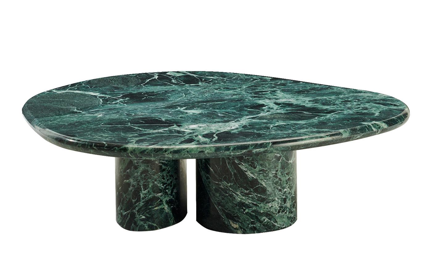 Mesa de Centro Cloud em Mármore Verde