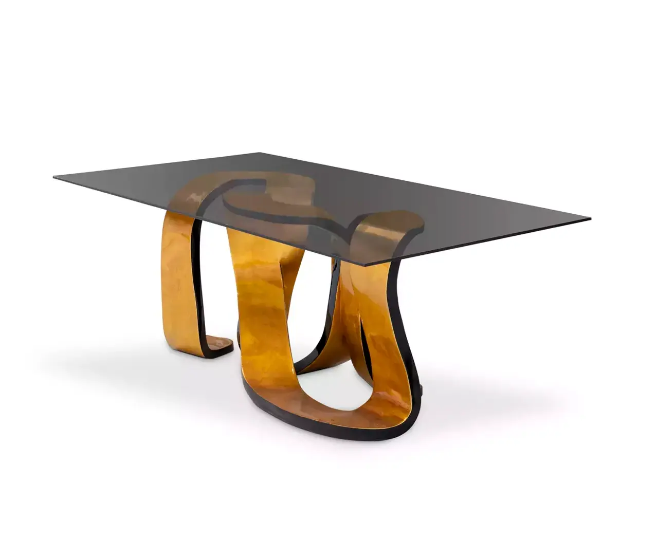 Mesa de Jantar Folha Dourada Ribbon