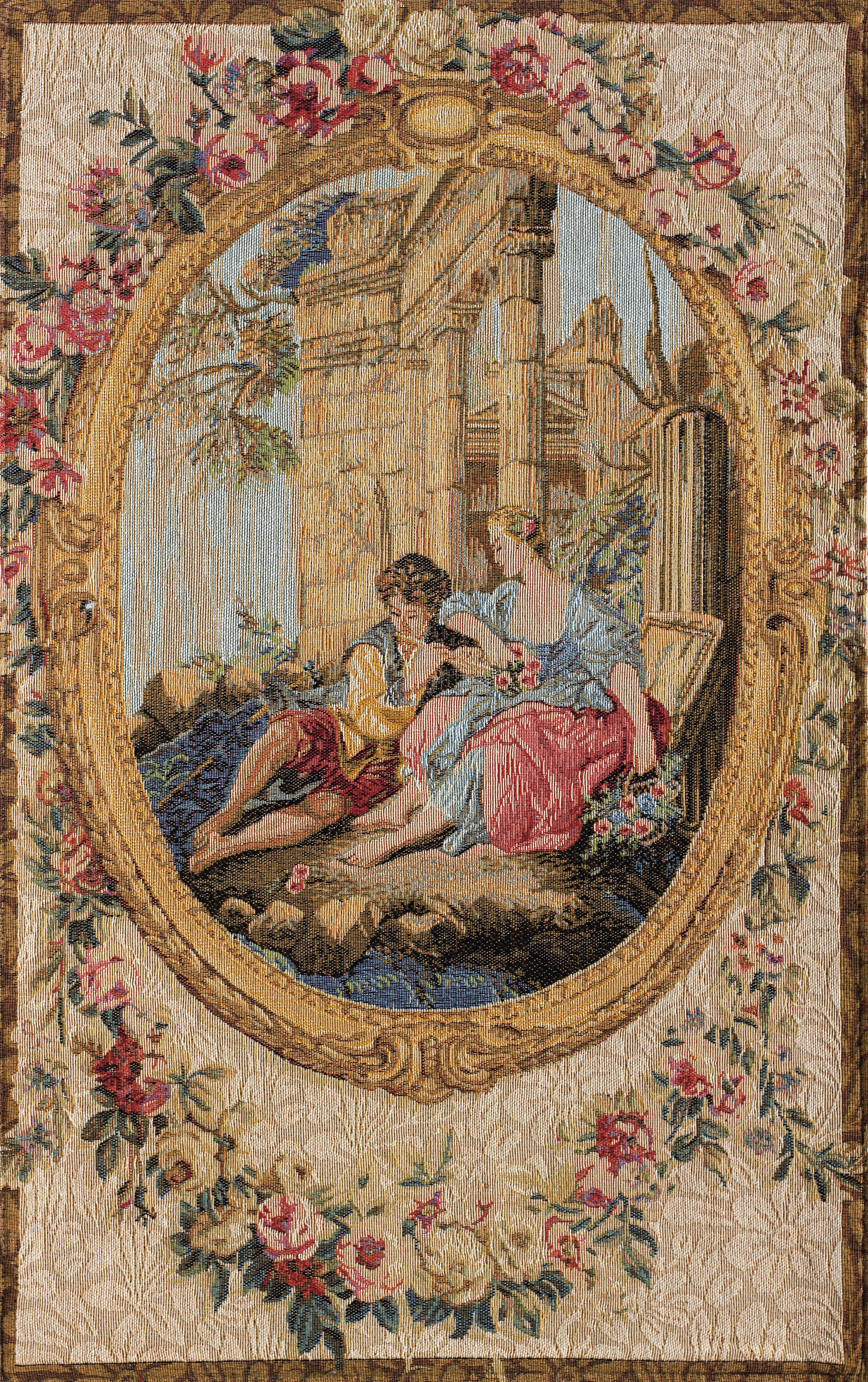 Tapeçaria serenata no estilo François Boucher