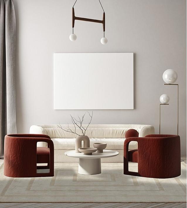 Tapete Domino Tencel Bege | Tamanho: 200 × 300 cm