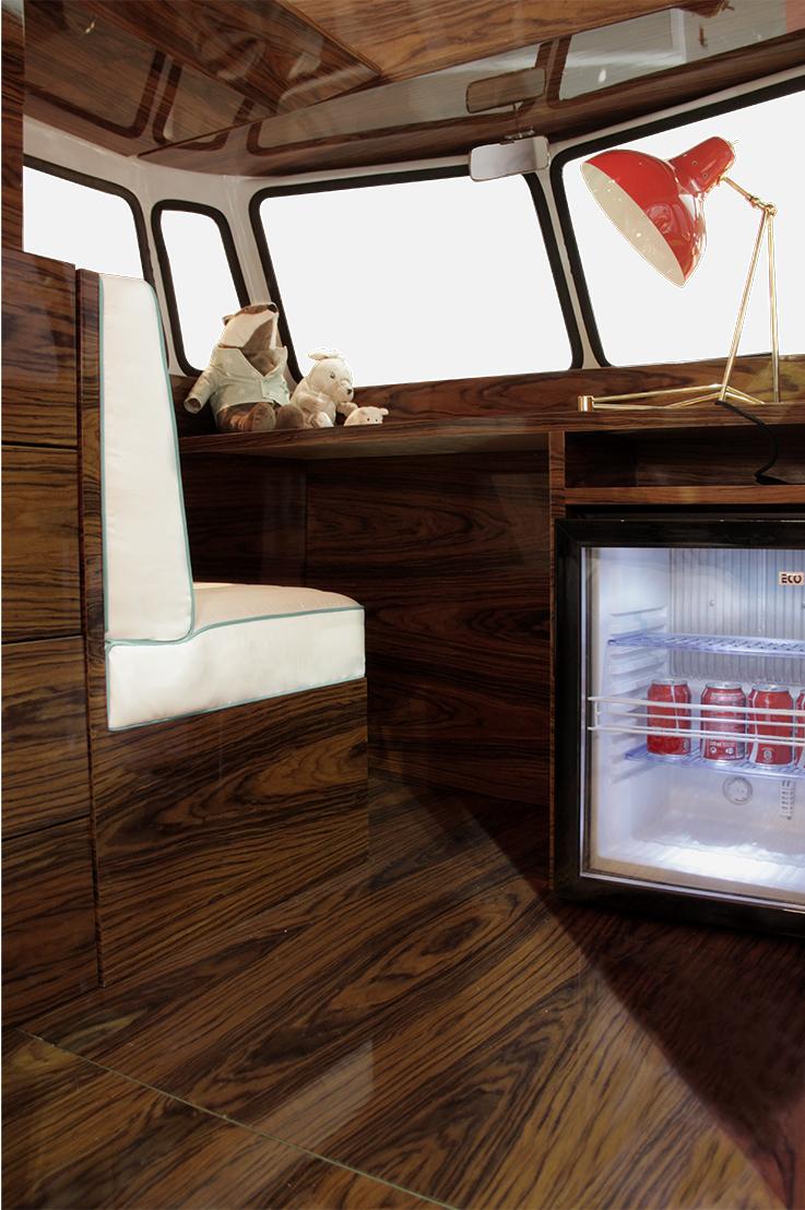 Conjunto de quarto caravana do viajante verde