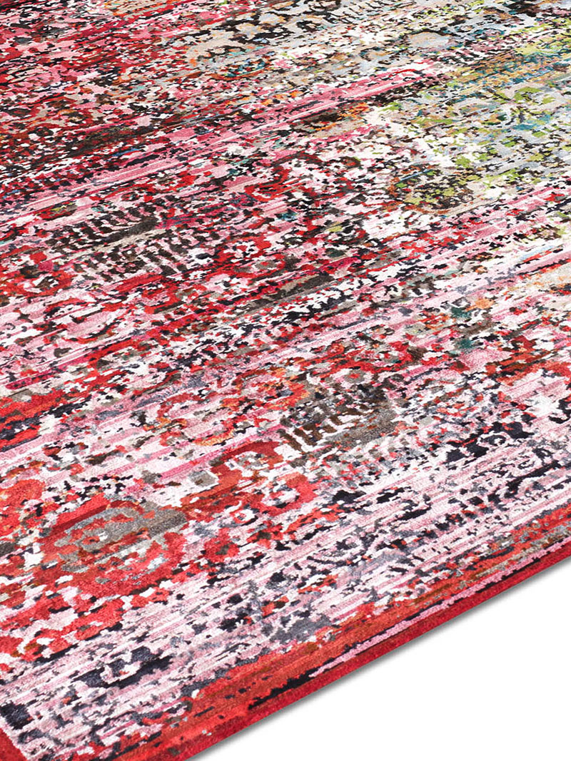 Tapete Luxuoso Woods Strawberry Anodado à Mão