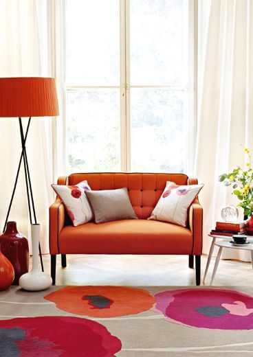 Tapete Sanderson Poppies Vermelho | Tamanho: 170 × 240 cm