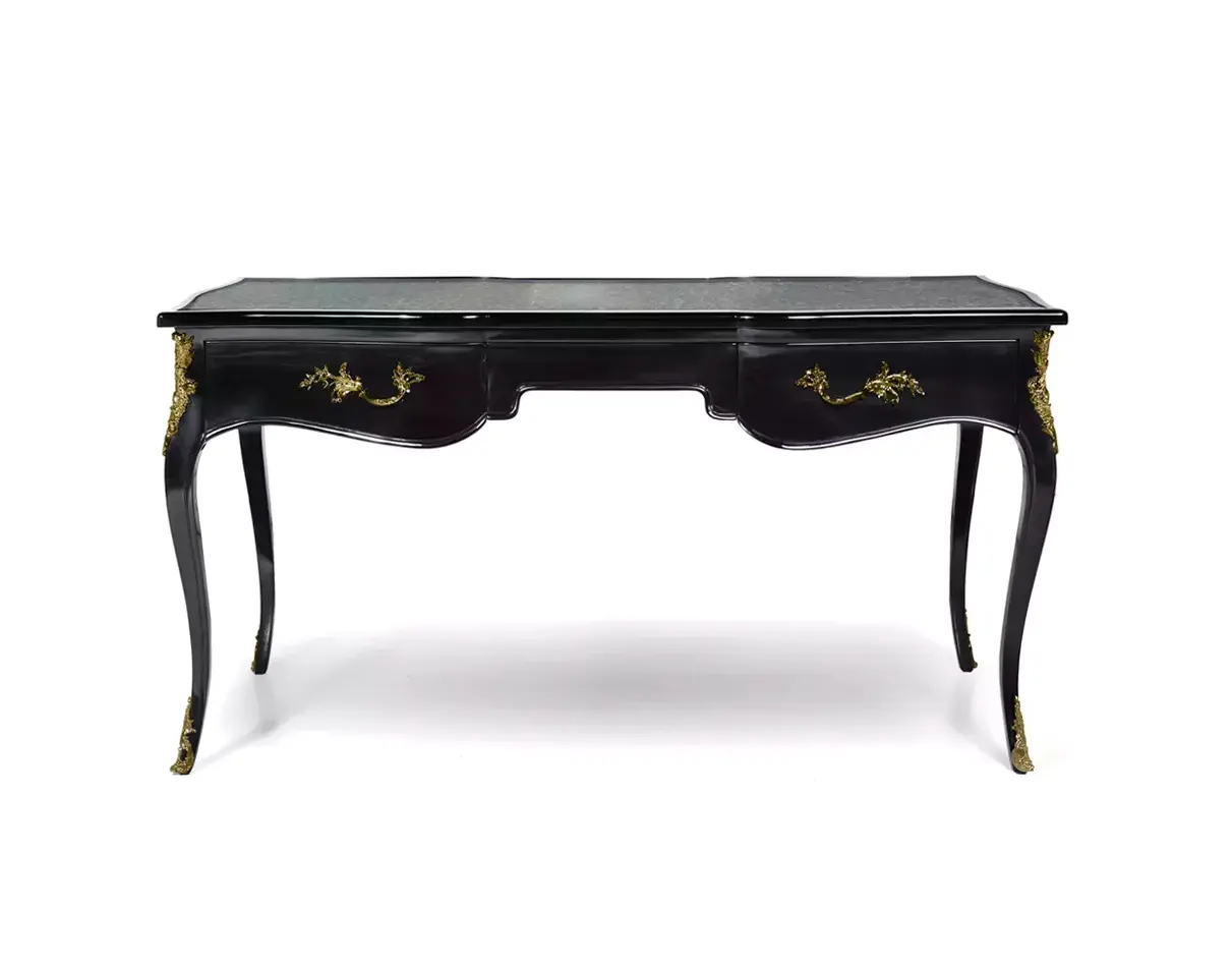 Secretária Ormolu com Tampo Pluma Pavão Exótica