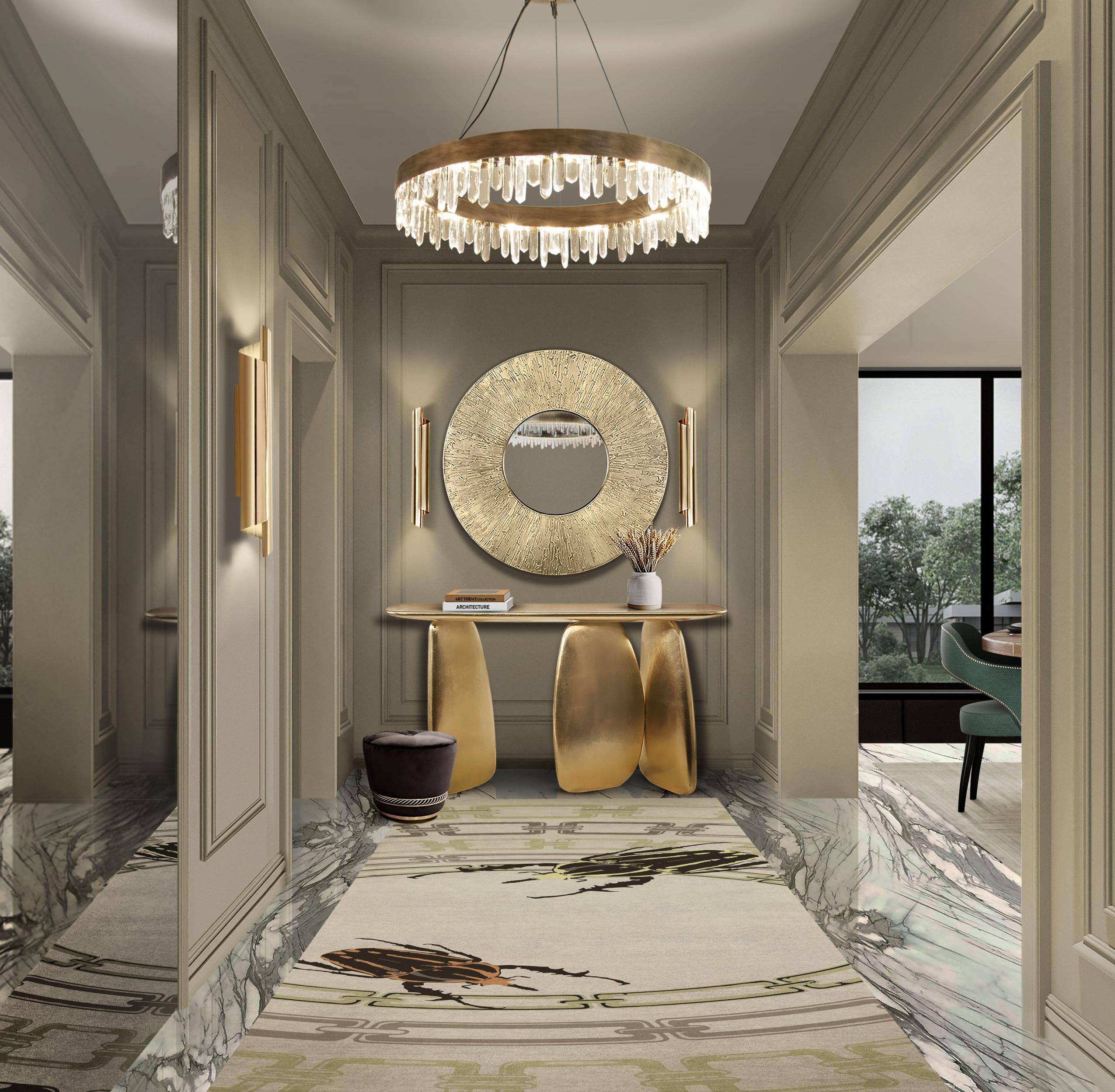 Consola Escultural Dourada