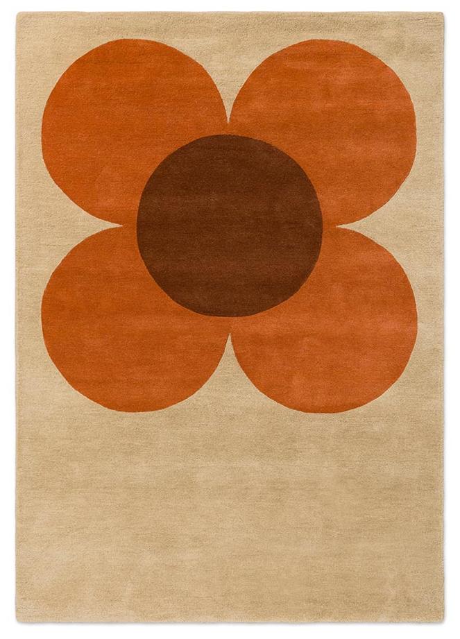 Tapete Flower Placement Pumpkin/Ecru