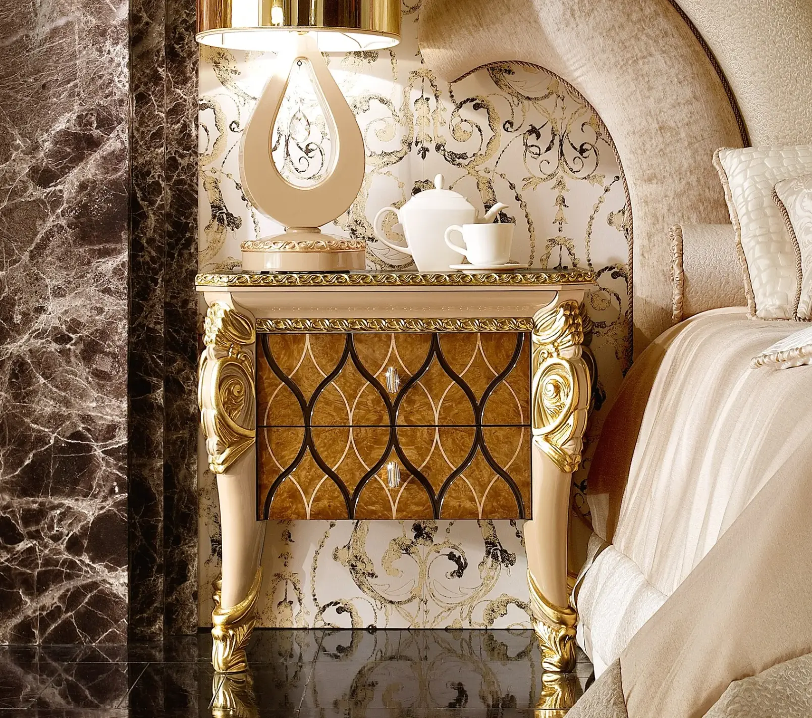 Mesa de Cabeceira de Luxo Harmony