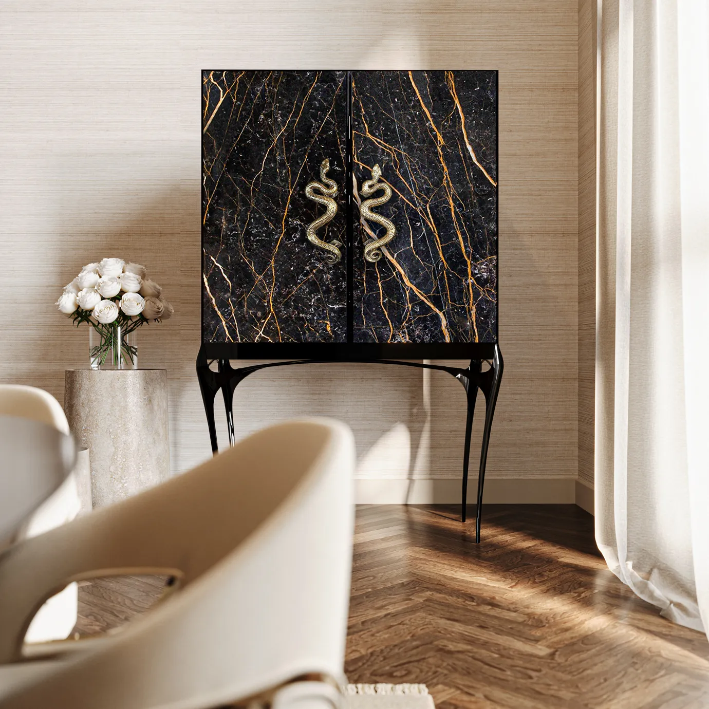 Armário bar mármore Port Laurent Nirvana