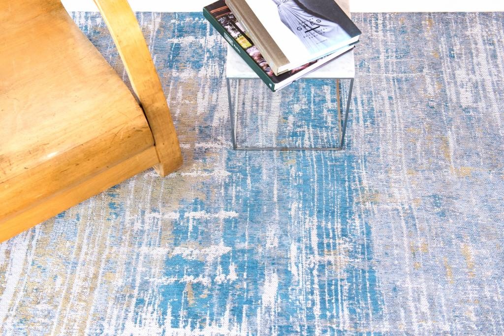 Tapete 8718 Long Island Azul Redondo | Tamanho: Ø 140 cm