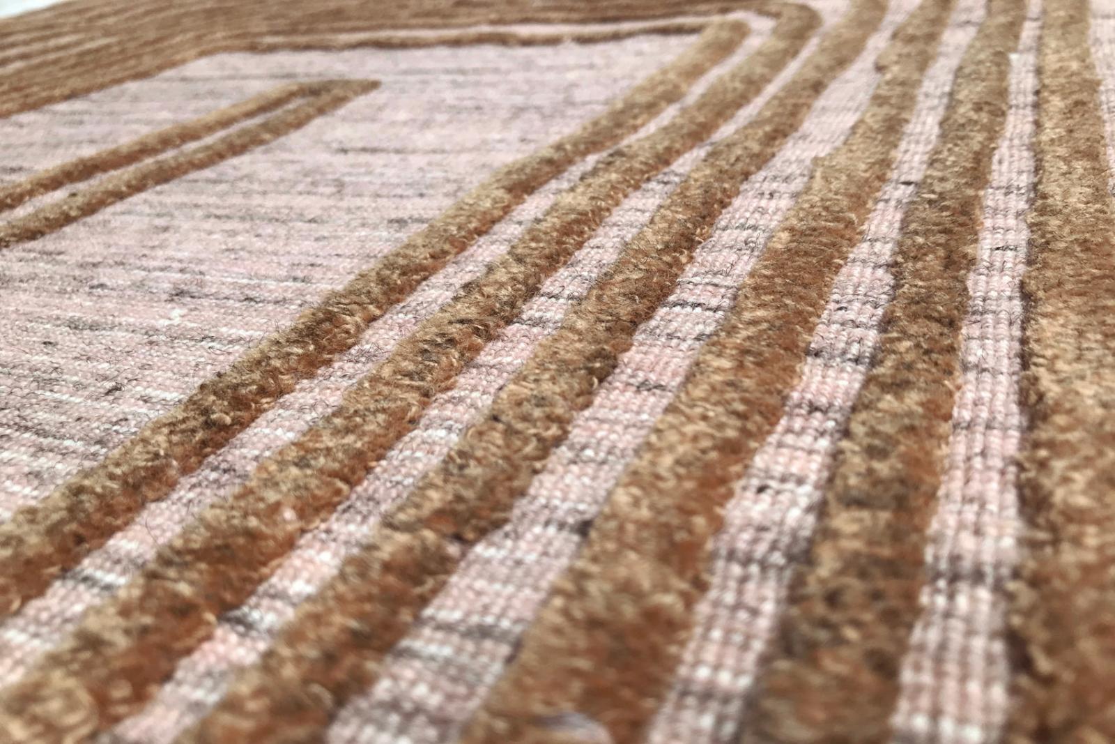 Tapete Flow 1 Misty Rose Tecido Plano