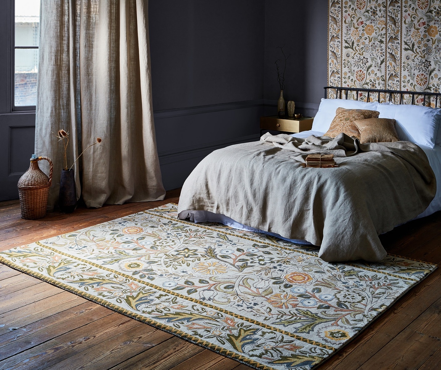 Tapete Wilhelmina Linho/Mostarda | Tamanho: 200 × 280 cm