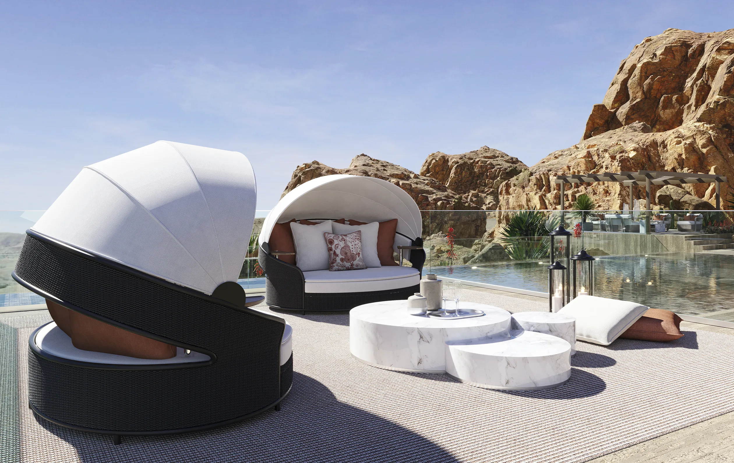 Espreguiçadeira Crown cinzenta - 2