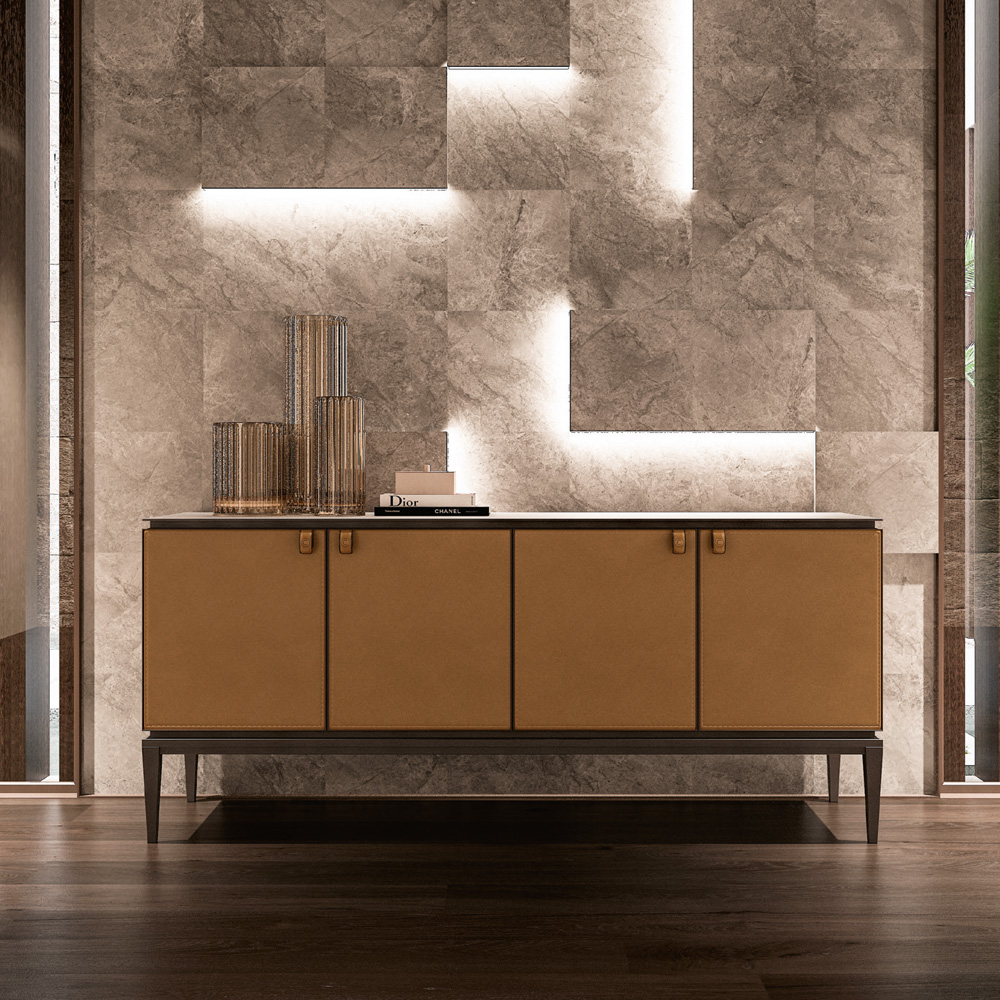 Aparador tampo metálico