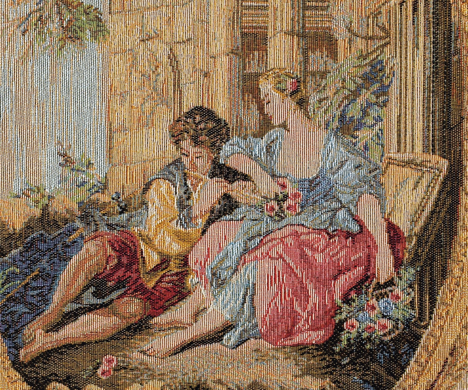 Tapeçaria serenata no estilo François Boucher