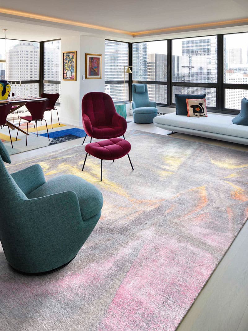 Tapete Pastel Sun Feito à Mão