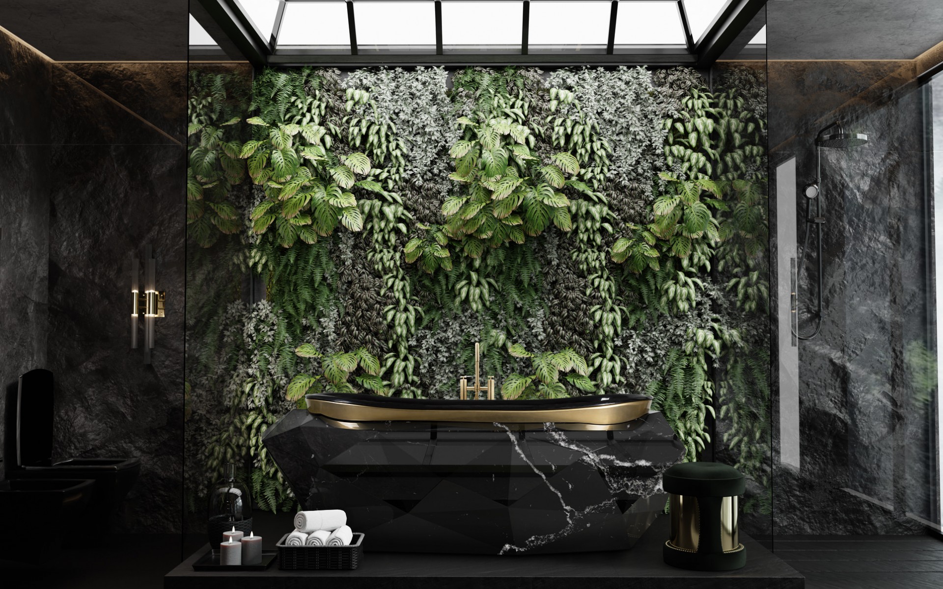 Banheira Gemstone mármore falso